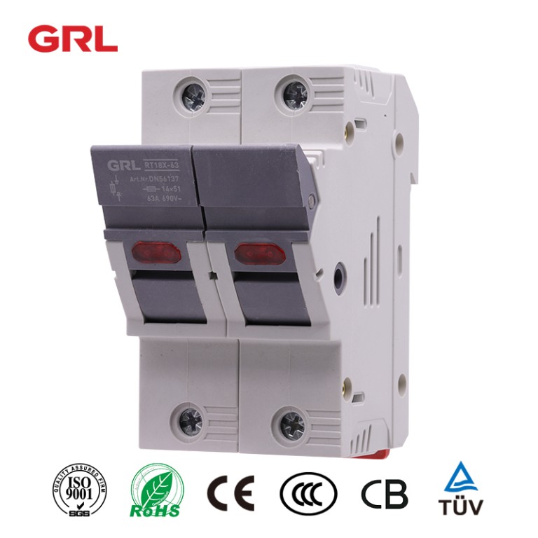 GRL fuse with fuse holder RT18X-63-2P with LED indicator fuse size 14*51