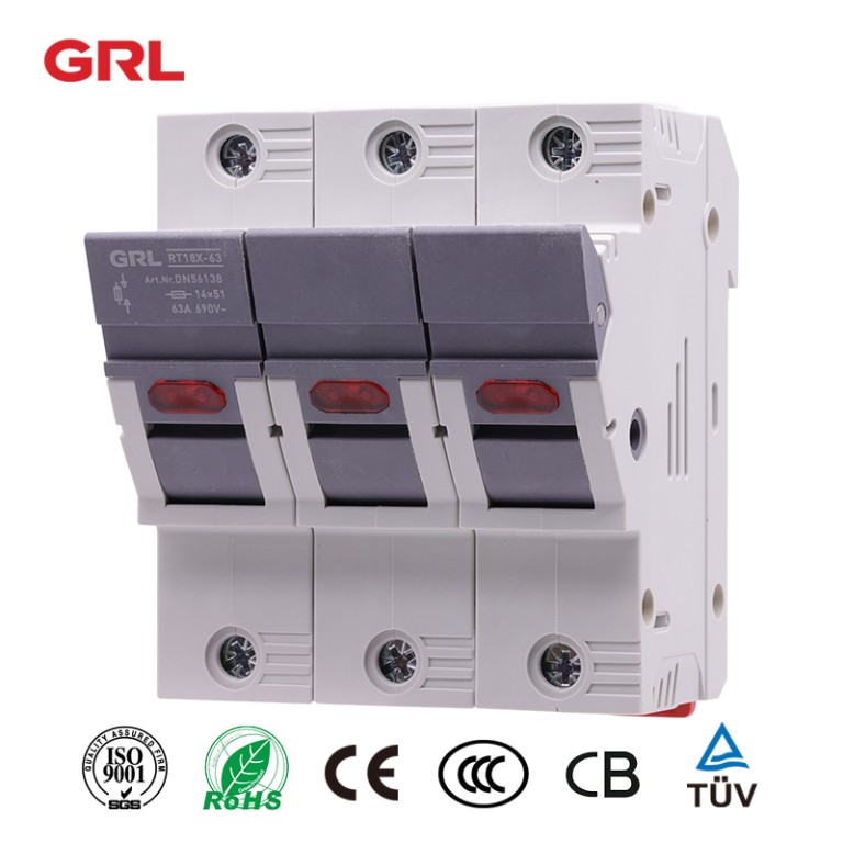 GRL fuse holder fuse 14*51 RT18X-63-3P with LED indicator