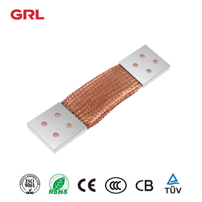 GRL braided copper busbar customizable 0.15mm copper foil soft connection