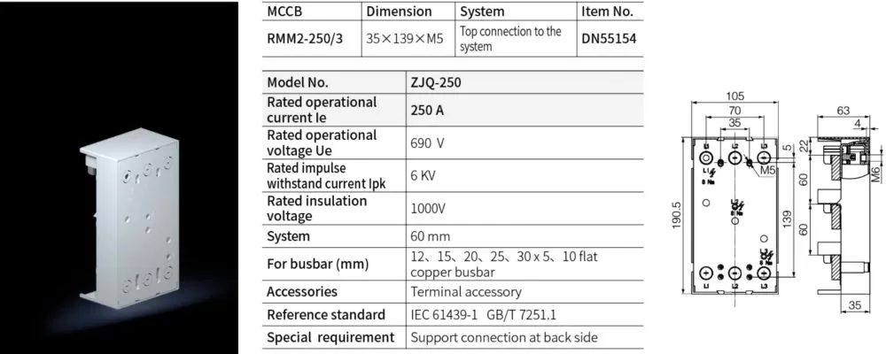 Breaker Adaptor Dimension 35*139*M5