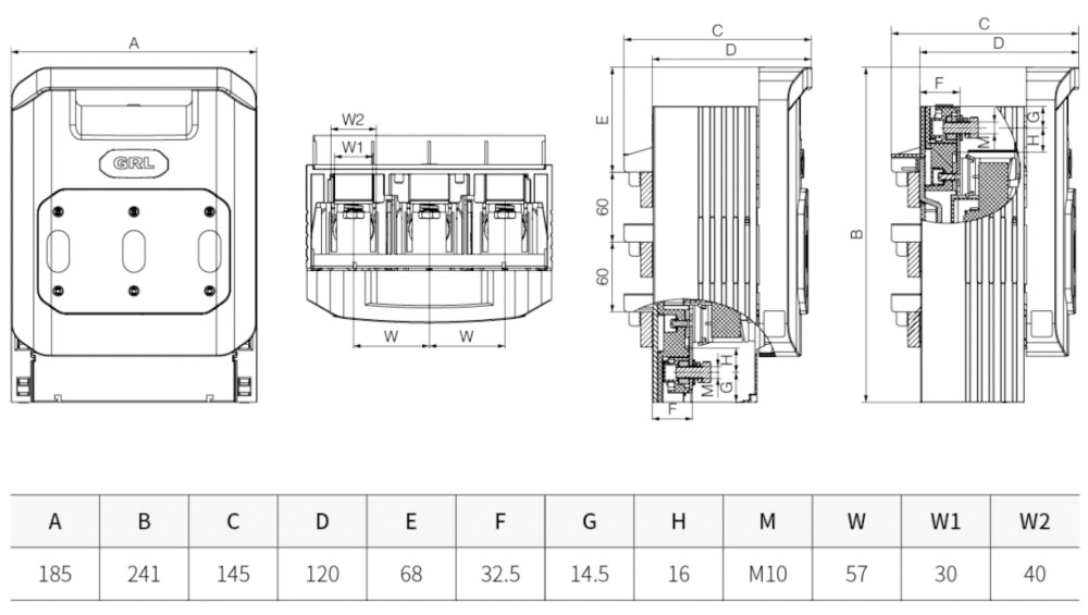 250A 3 Phase Fuse Disconnect Switch-1