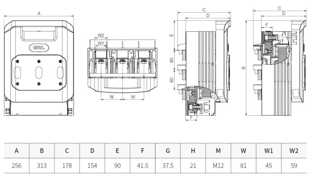 630A 3 Phase Disconnect Fuses Switch-1