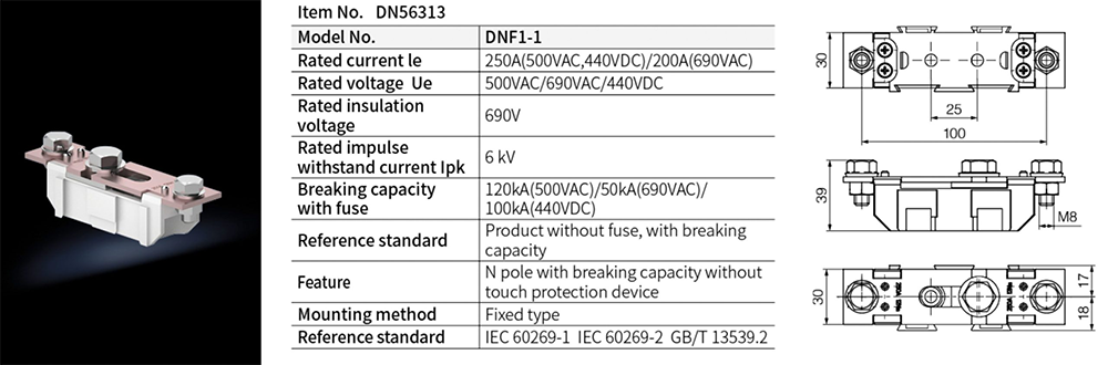 DNF series NH Fuse Base-4