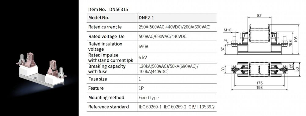 DNF series NH Fuse Base-5