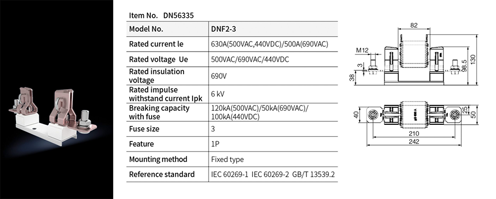 DNF series nh fuse holder 5