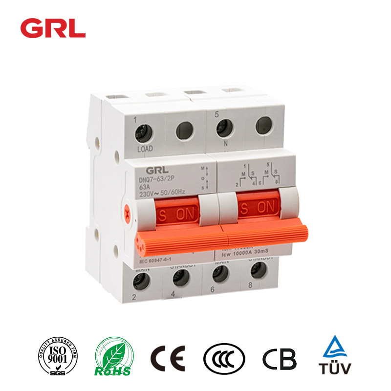 DNQ7 230V/400V Changeover Switch PV System GRL FUSE