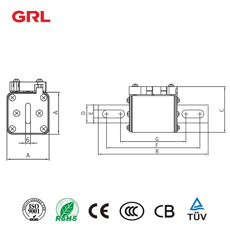 aR fuse link DNT R1L Series 160A1250A GRL GRUOP